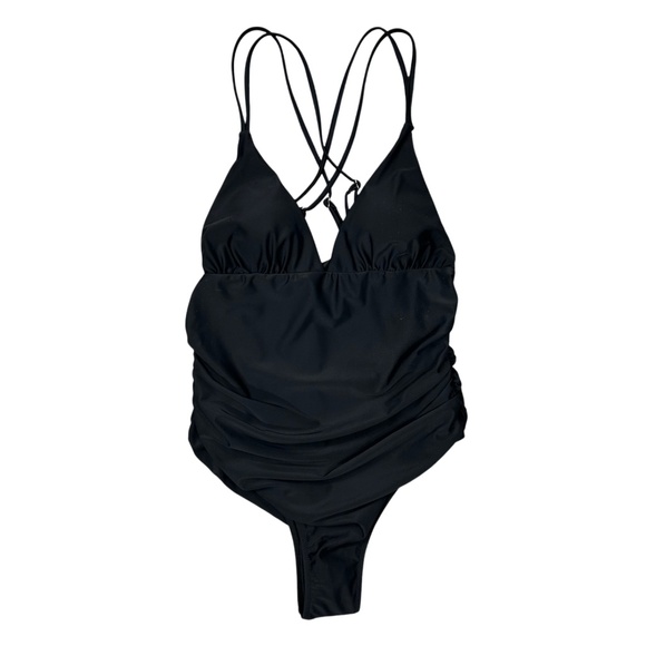 Elegant Black Women's One-Piece Swimsuit - Picture 2 of 9